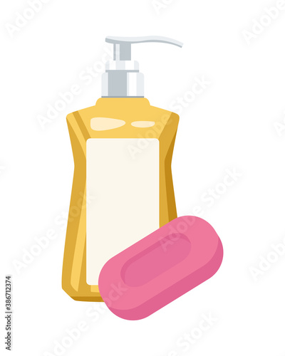 soap bar product and antibacterial bottle