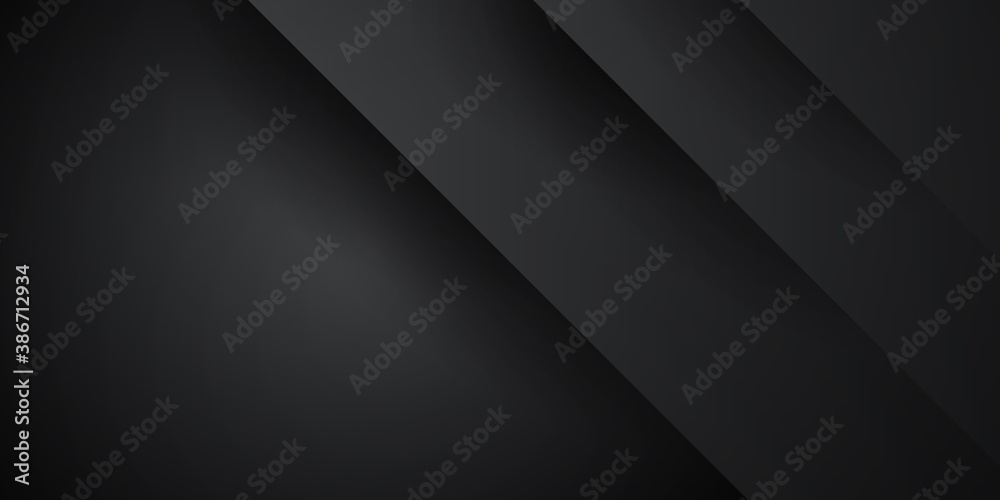 Black background with 3D metal shiny layes Black background with 3D metal shiny layes