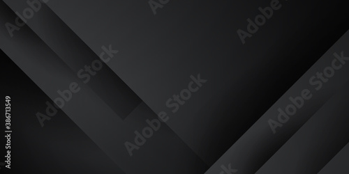 Dark deep black dynamic abstract vector background with diagonal lines. Modern creative halftone premium gradient. 3d cover of business presentation banner for sale event night party.