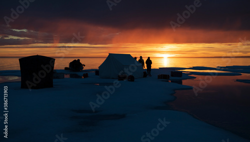 Camping on the ice