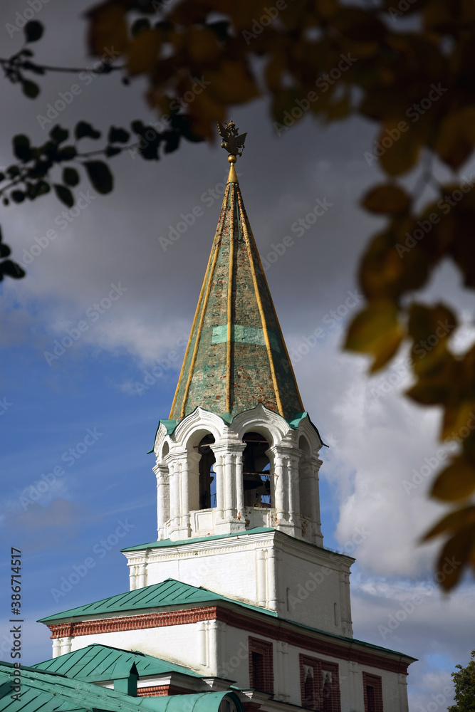 Architecture of Kolomenskoye park in Moscow. Popular landmark. Architecture of Kolomenskoye park in Moscow. Popular landmark.