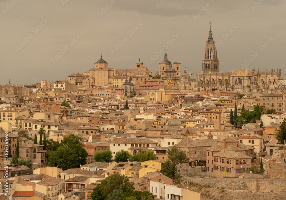 TOLEDO, MEDIEVAL CITY, VIEWED FROM DIFFERENT PERSPECTIVES
