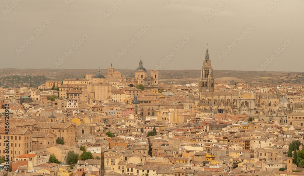 TOLEDO, MEDIEVAL CITY, VIEWED FROM DIFFERENT PERSPECTIVES