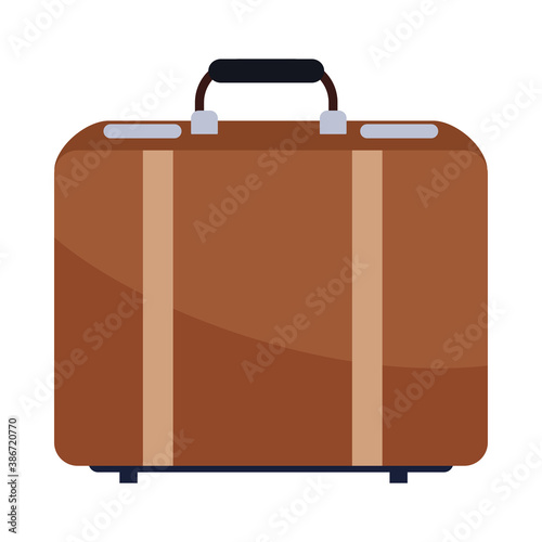 travel suitcase accessory isolated icon