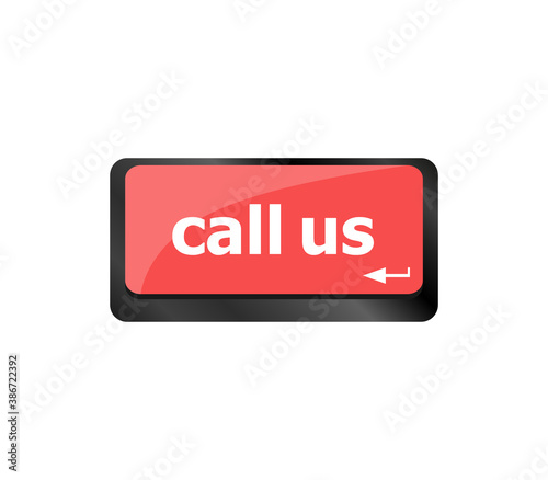 Keyboard keys with call us, business concept