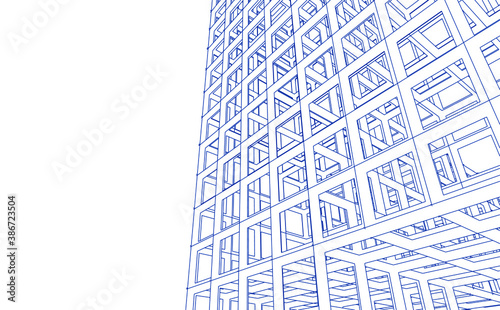 
abstract cubic design 3d architecture