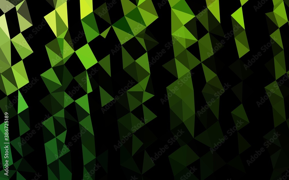 Obraz premium Light Green vector low poly layout.