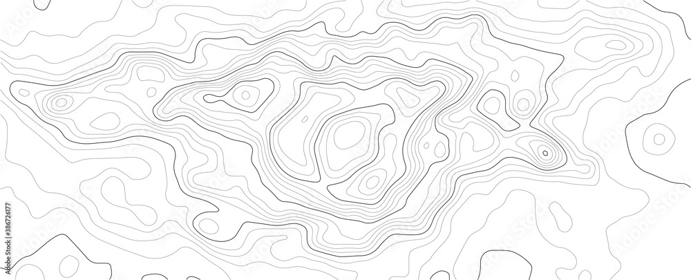 Topographic map contour background. Contour map vector. Map line of topography. Vector abstract topographic map concept with space for your copy. Wavy banners. Color geometric form - obrazy, fototapety, plakaty 