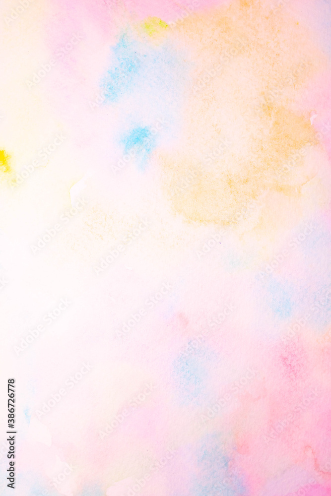 Gentle Watercolour Blurred Painted Rainbow  Colours for Background