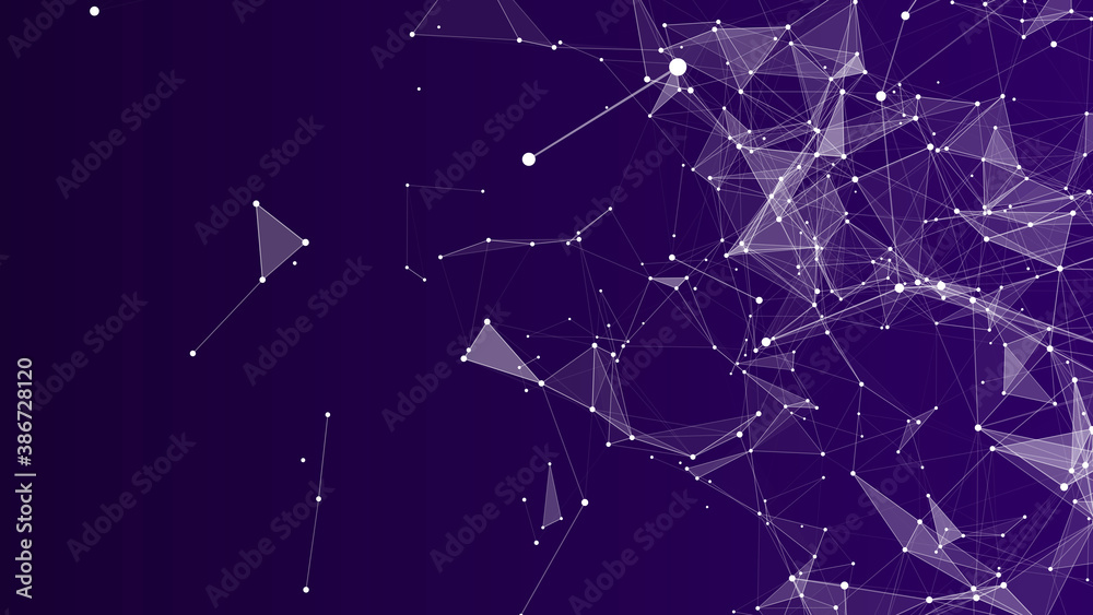 Abstract background with moving dots and lines. Network connection structure. Vector futuristic illustration. Digital technology design. Abstract background with moving dots and lines. Network connection structure. Vector futuristic illustration. Digital technology design.