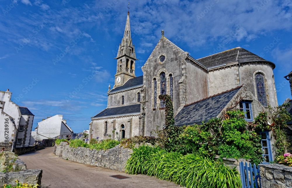 Église de l'île de Batz,  Roscoff, Finistère, Bretagne, France

