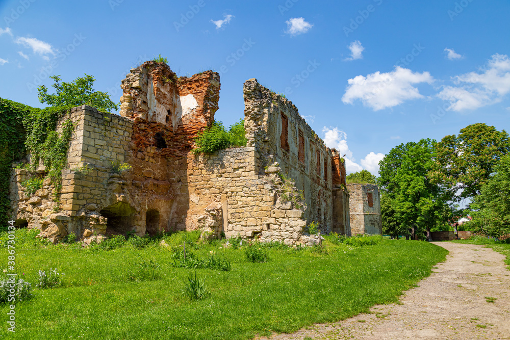 Ruined ancient Berezhany castle.  Town of Berezhany. Ternopil region. Ukraine.