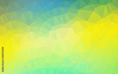 Dark Blue  Yellow vector abstract mosaic background.