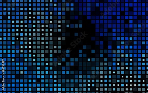 Dark BLUE vector background with rectangles.