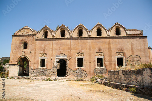 Exterior of the High Church in Kayakoy (Karmylassos) from 17th Century Fethiye, Turkey 