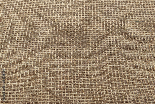 abstract background of burlap fabric close up