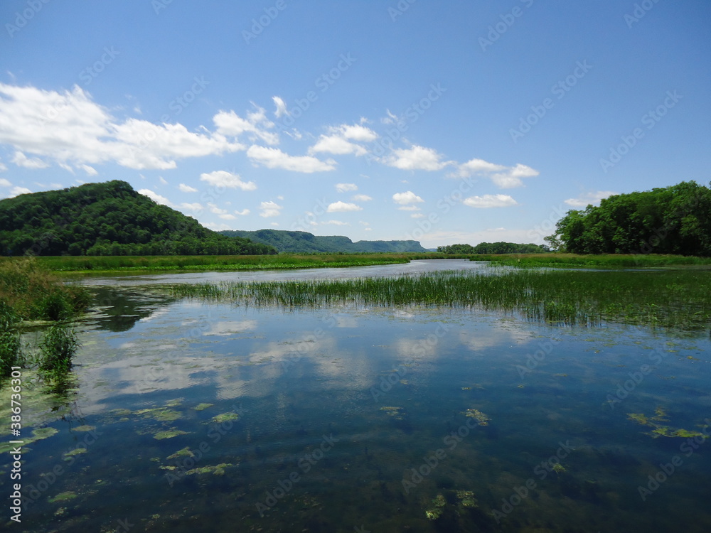 View of Perrot State Park near the Mississippi in Wisconsin