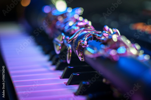 Canvas Print Performance Clarinet Piano Keyboard