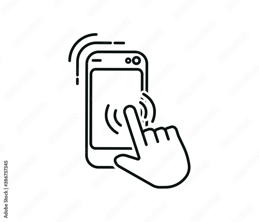 Smartphone touchscreen icon. Vector drawing
Smartphone touchscreen icon. Vector drawing