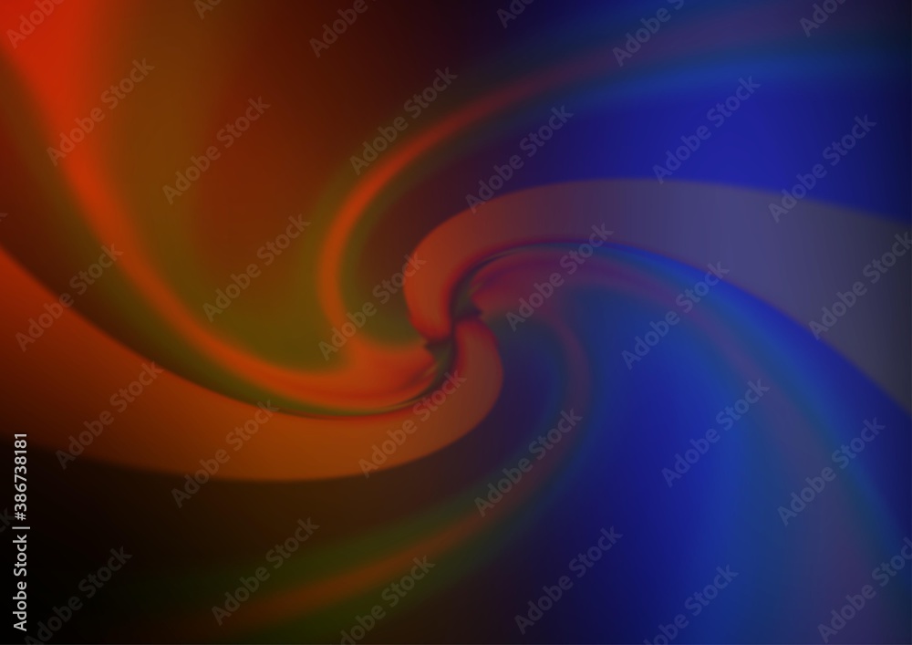 Fototapeta premium Dark Blue, Red vector bokeh pattern.