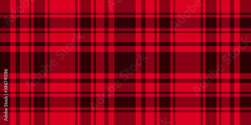 Cage lumberjack seamless pattern. Wide Red and dark stripes horizontal background. Vector stock checkered abstract backdrop. Trend Christmas and New Year design texture