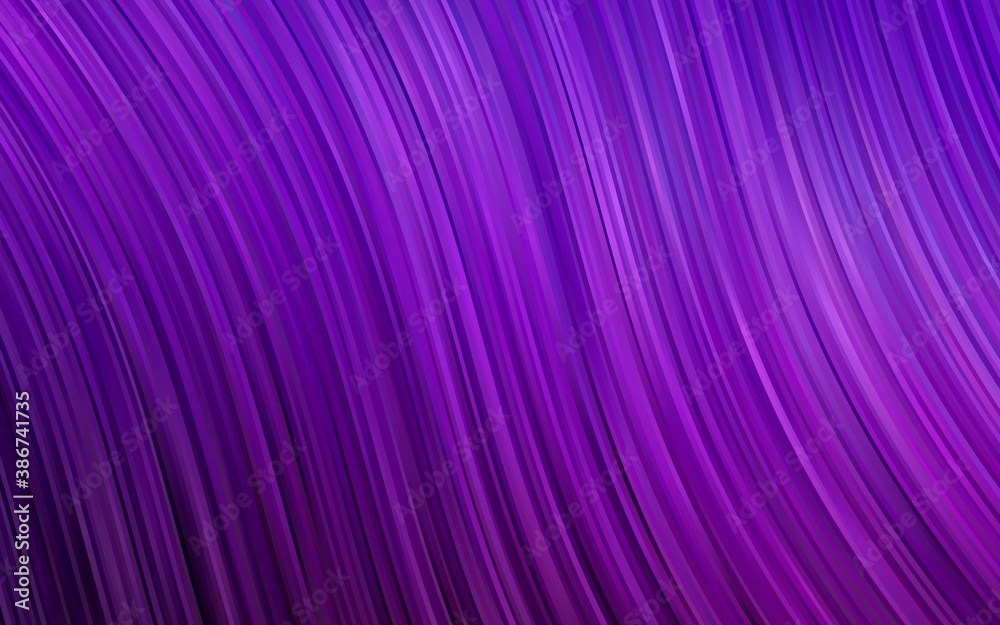 Fototapeta premium Light Purple vector background with curved circles.