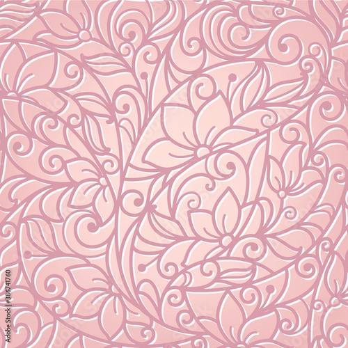 seamless abstract pink  floral   background. laser cuttinf.