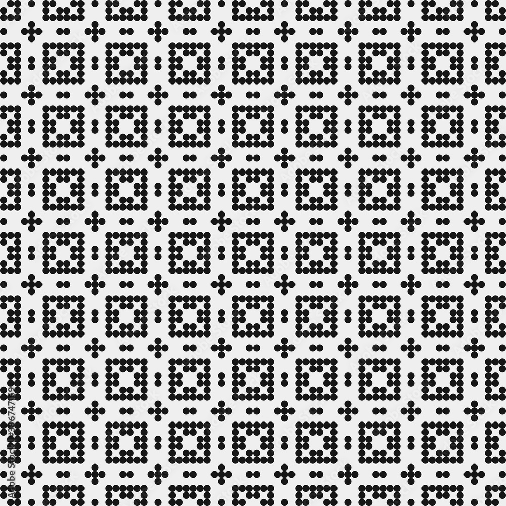 Abstract Cross Pattern Dots Logo generative computational art illustration
