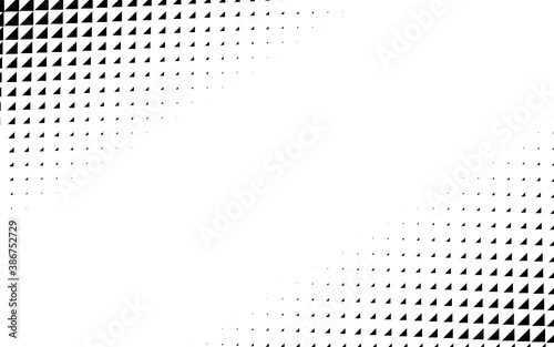 Triangles halftone vector illustration. Triangle geometric background texture and pattern