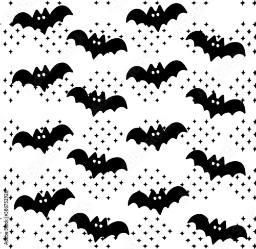Patttern Murcielagos Halloween Vector