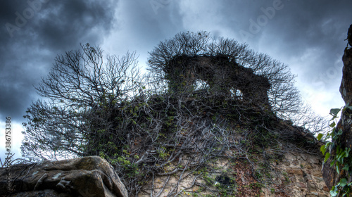 An old abandoned hermitage with a frightening look