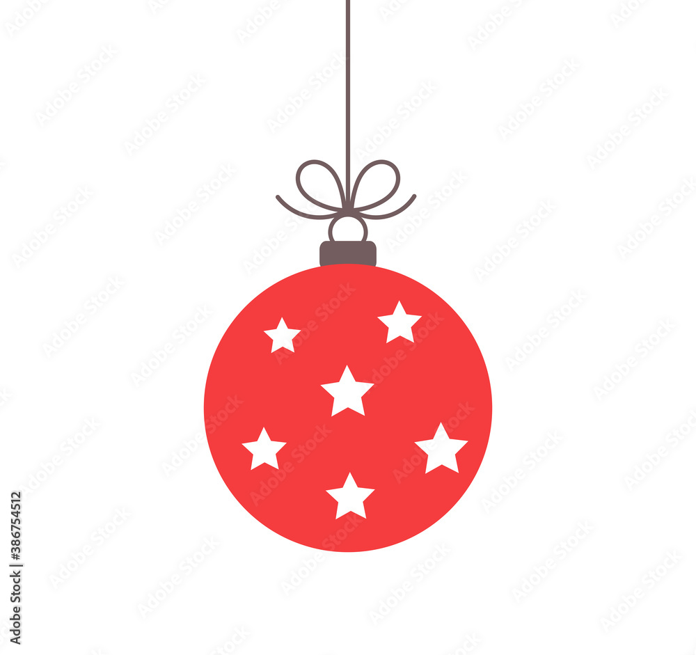 Christmas red hanging ball ornament. Christmas red hanging ball ornament.