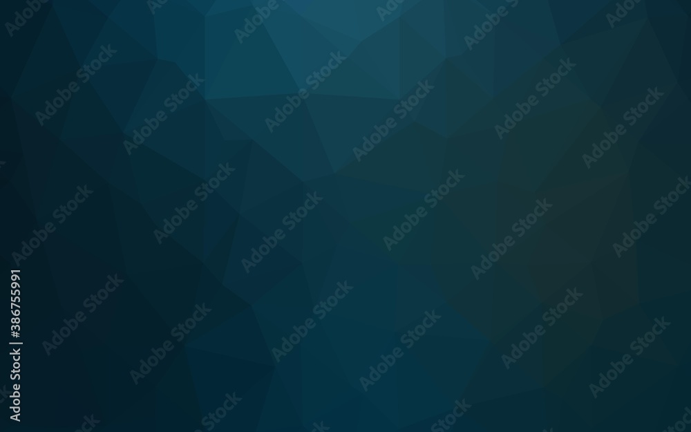 Dark BLUE vector low poly cover. Dark BLUE vector low poly cover.