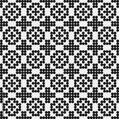 Abstract Cross Pattern Dots Logo generative computational art illustration