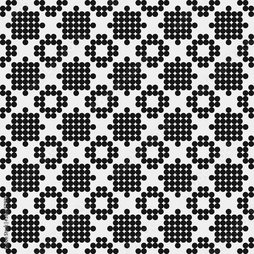 Abstract Cross Pattern Dots Logo generative computational art illustration