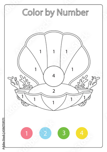 Royal Pearl Education developing worksheet. Color by Number.