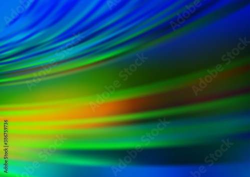 Dark Blue  Yellow vector glossy abstract template.