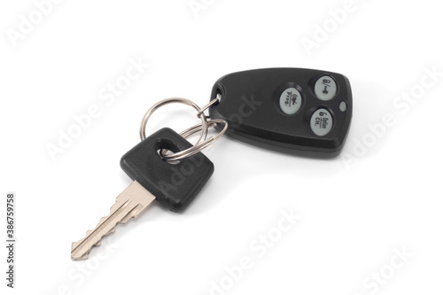 the key with the remote control car alarm isolated