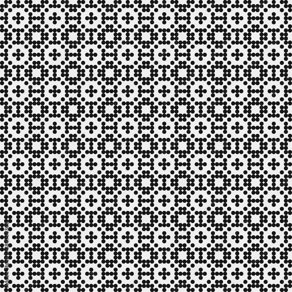 Abstract Cross Pattern Dots Logo generative computational art illustration