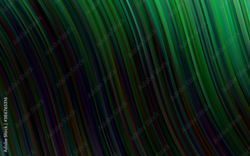 Dark Green vector template with abstract lines.