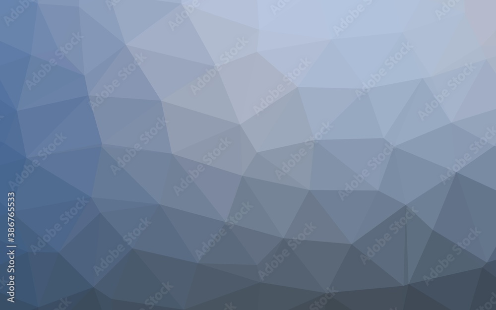 Light BLUE vector shining triangular template.