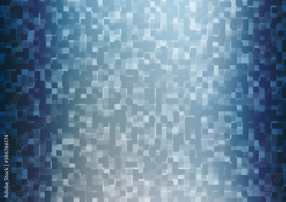 Light BLUE vector backdrop with rectangles, squares.