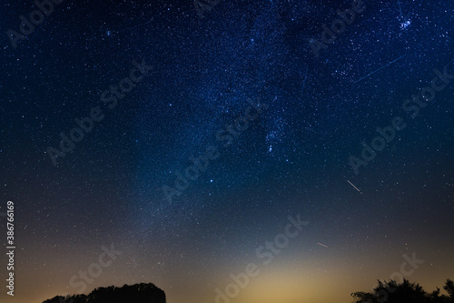 庭先で見る秋の満天の星空 天の川