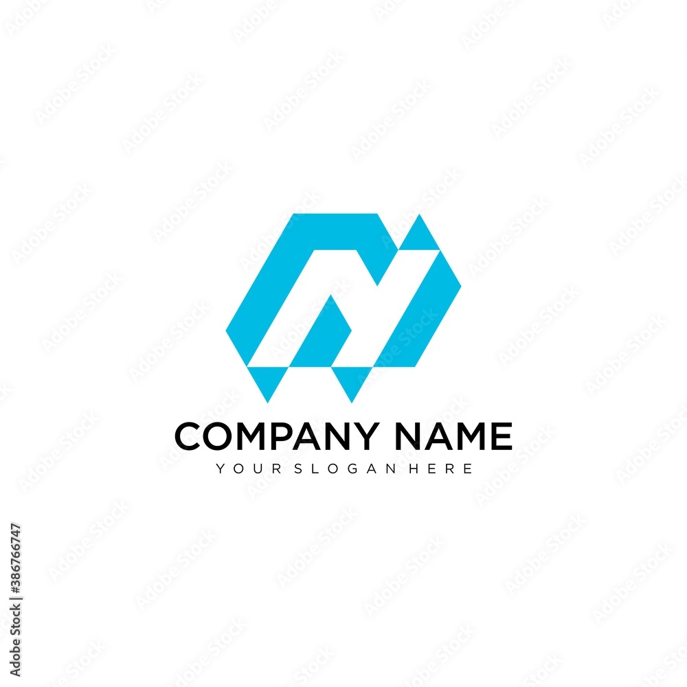 Letter N line logo design. Linear creative minimal monochrome monogram symbol. Universal elegant vector sign design. Premium business logotype. Graphic alphabet symbol for corporate business identity