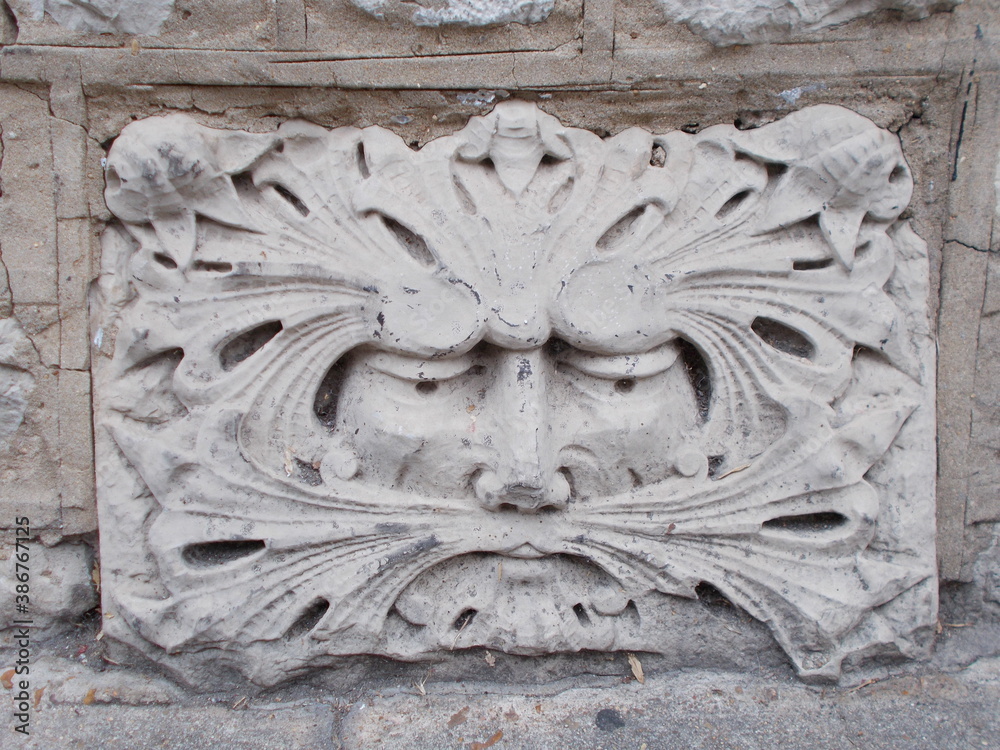 detail of the facade of the cathedral of st peter