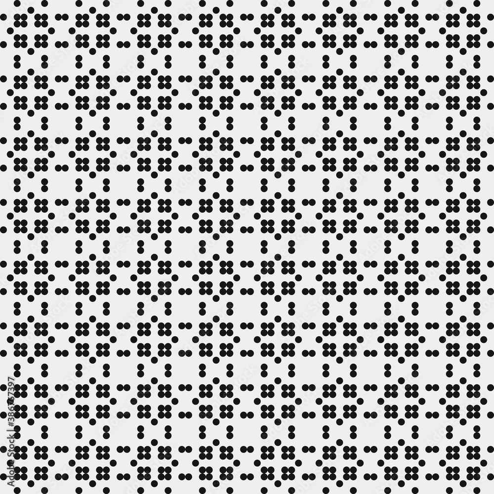 Abstract Cross Pattern Dots Logo generative computational art illustration