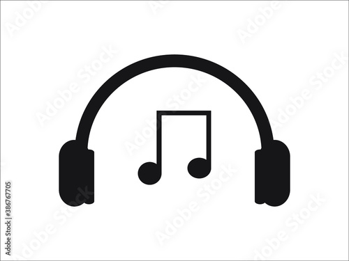 headphones icon on white