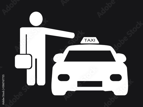 taxi sign vector