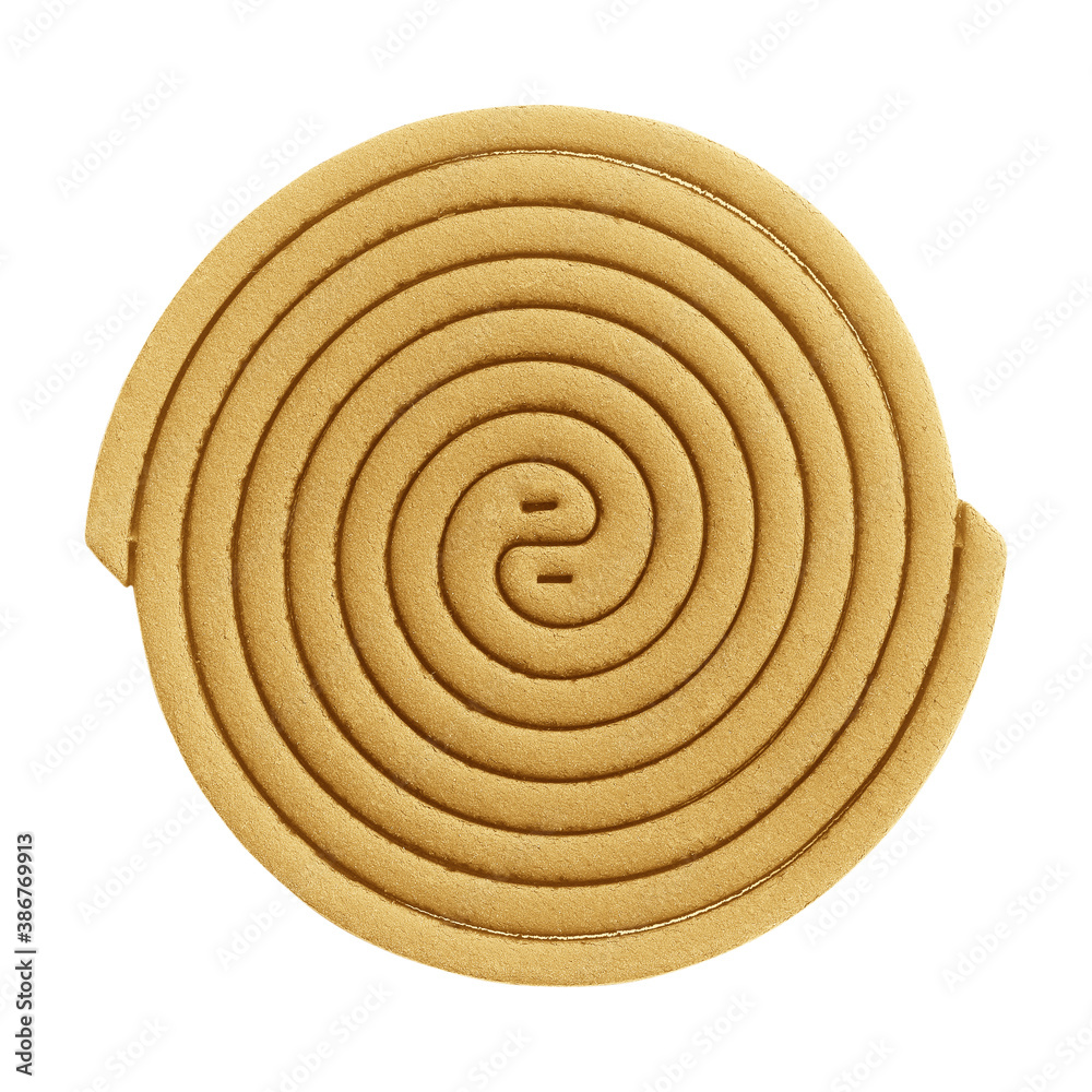 Fototapeta premium Mosquito repellent coils isolated on white background