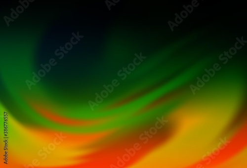 Dark Multicolor, Rainbow vector blurred and colored pattern.